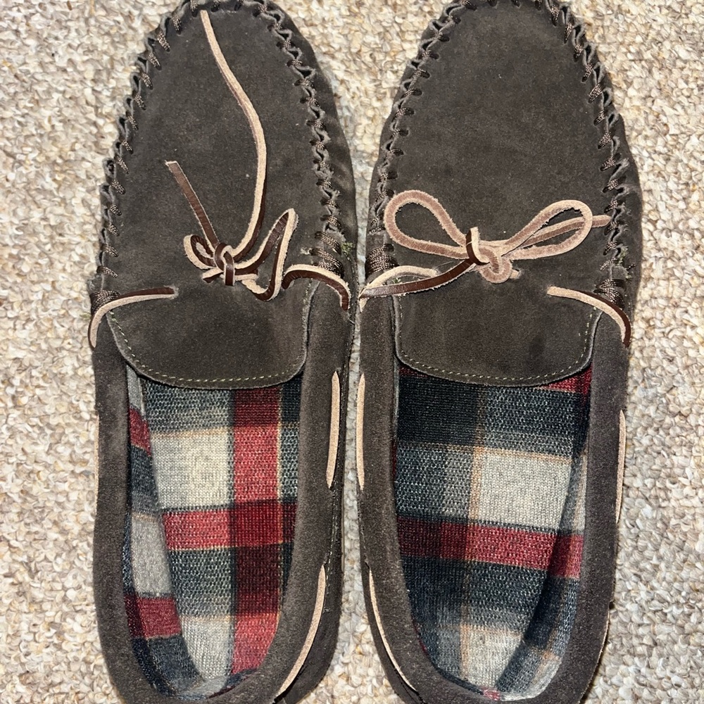 J.Crew Flannel Lined House Shoe moccasins